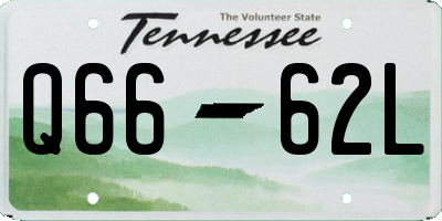 TN license plate Q6662L