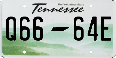 TN license plate Q6664E