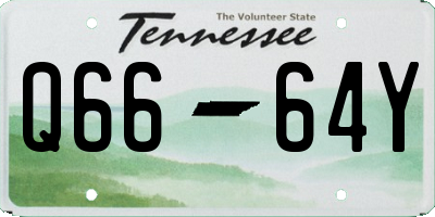 TN license plate Q6664Y