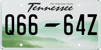 TN license plate Q6664Z