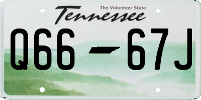 TN license plate Q6667J
