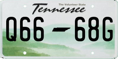 TN license plate Q6668G