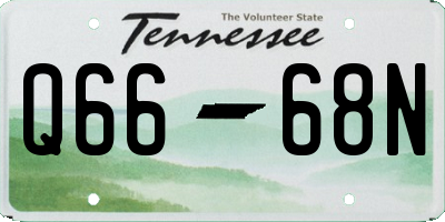 TN license plate Q6668N
