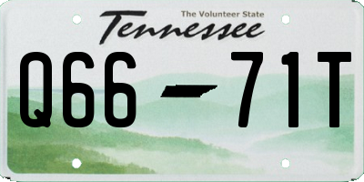 TN license plate Q6671T