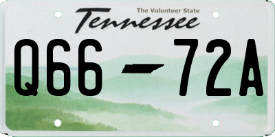 TN license plate Q6672A