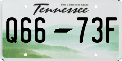 TN license plate Q6673F