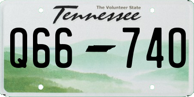 TN license plate Q6674O