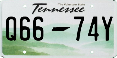 TN license plate Q6674Y