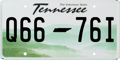 TN license plate Q6676I