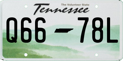 TN license plate Q6678L