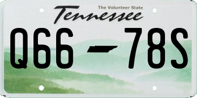 TN license plate Q6678S