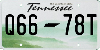 TN license plate Q6678T