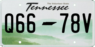 TN license plate Q6678V