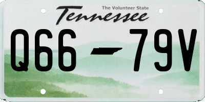 TN license plate Q6679V