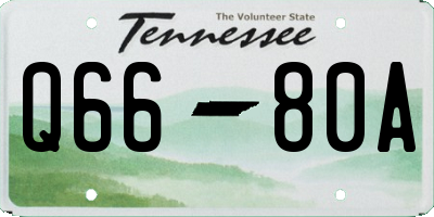 TN license plate Q6680A