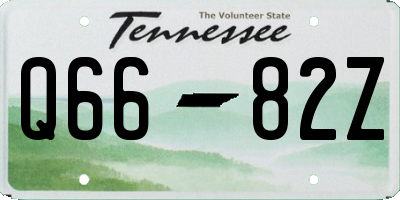 TN license plate Q6682Z