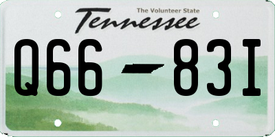 TN license plate Q6683I