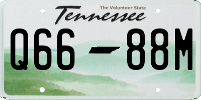 TN license plate Q6688M
