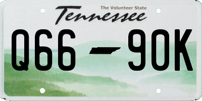 TN license plate Q6690K
