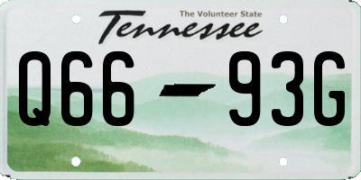 TN license plate Q6693G