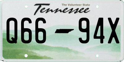 TN license plate Q6694X