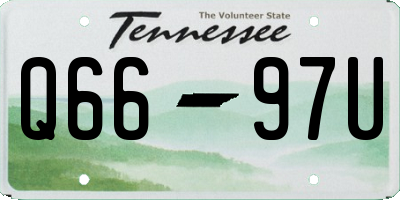 TN license plate Q6697U