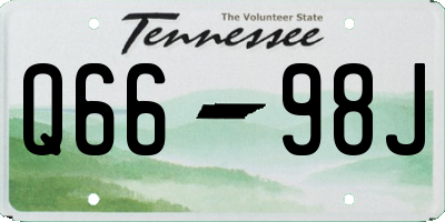 TN license plate Q6698J