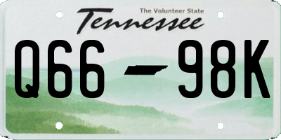 TN license plate Q6698K