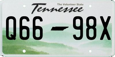 TN license plate Q6698X
