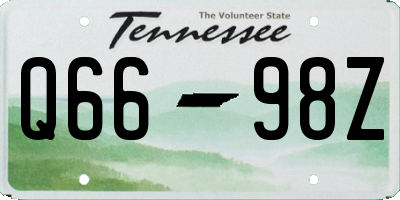 TN license plate Q6698Z