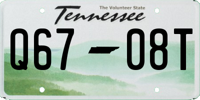 TN license plate Q6708T