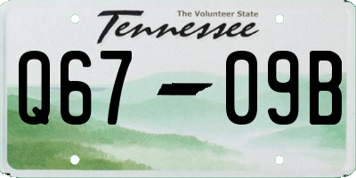 TN license plate Q6709B