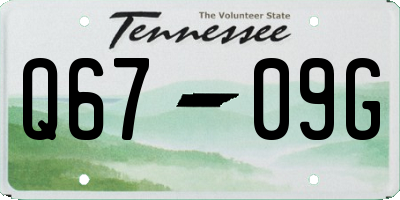 TN license plate Q6709G