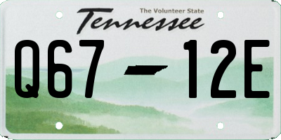 TN license plate Q6712E