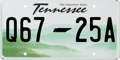 TN license plate Q6725A
