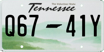 TN license plate Q6741Y