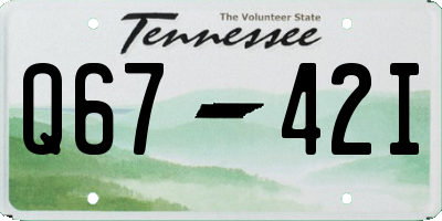 TN license plate Q6742I