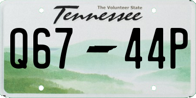 TN license plate Q6744P