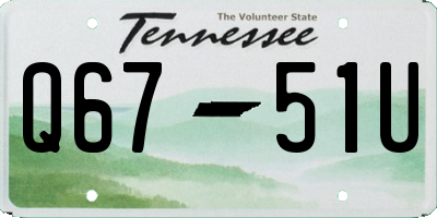 TN license plate Q6751U