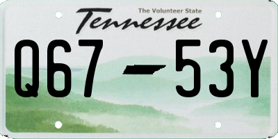 TN license plate Q6753Y