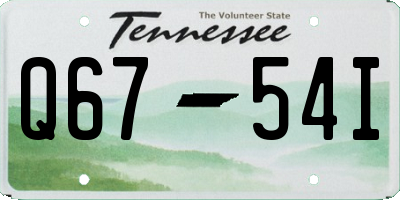 TN license plate Q6754I