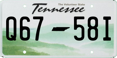 TN license plate Q6758I