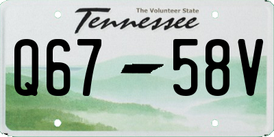 TN license plate Q6758V