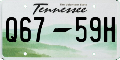 TN license plate Q6759H