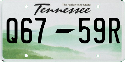 TN license plate Q6759R