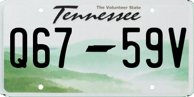 TN license plate Q6759V