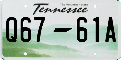 TN license plate Q6761A