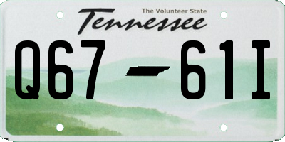 TN license plate Q6761I
