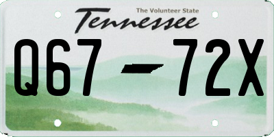 TN license plate Q6772X