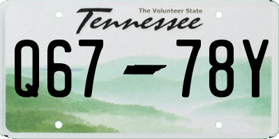 TN license plate Q6778Y